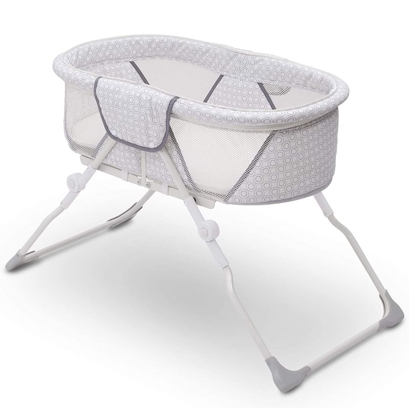 Photo 1 of 
Delta Children EZ Fold Ultra Compact Travel Bedside Bassinet - Folding Portable Crib with Removable Canopy, Inner Circle