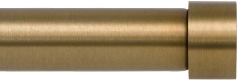Photo 1 of ***JUST THE TWO RODS** Ivilon Drapery Window Curtain Rod - End Cap Style Design 1 Inch Pole 72 to 144 Inch Color Warm Gold