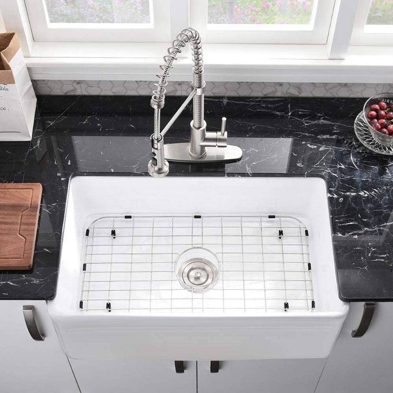 Photo 1 of 33" Farmhouse Sink White-VASOYO CERAMIC 