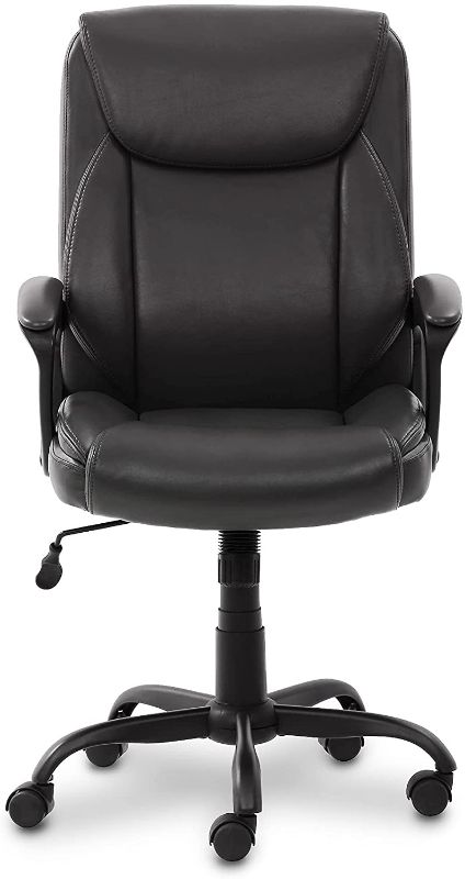 Photo 1 of 
Amazon Basics Classic Puresoft Padded Mid-Back Office Computer Desk Chair with Armrest - Black