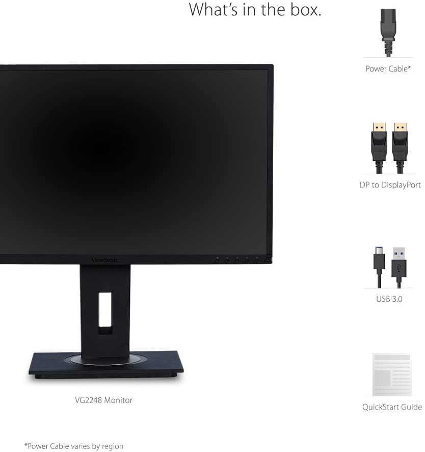 Photo 1 of ViewSonic - 21.5" USB 3.0 IPS LED FHD Monitor (DisplayPort, HDMI, USB, VGA)