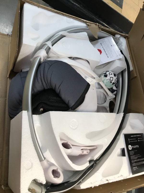 Photo 3 of 4moms mamaRoo 4 5 Unique Motions Bluetooth Enabled Baby Swing - Dark Gray Cool Mesh