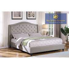 Photo 1 of ***BOX 2 OF 2***
Best Master Furniture Sophie Upholstered Tufted Platform Bed, Grey Cal King California
