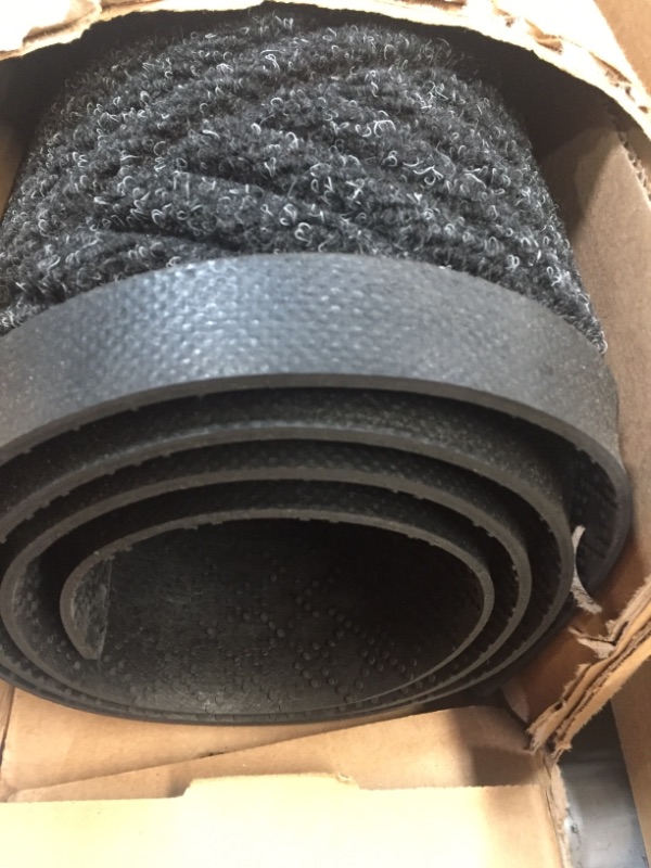 Photo 2 of WaterHog Eco Commercial-Grade Entrance Mat, Indoor/Outdoor Black Smoke Floor Mat 6' Length x 4' Width, Black Smoke by M+A Matting
