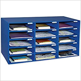 Photo 1 of Classroom Keepers Mailbox, 15-Slot, Blue, 16-3/8"H x 31-1/2"W x 12-7/8"D - 1
