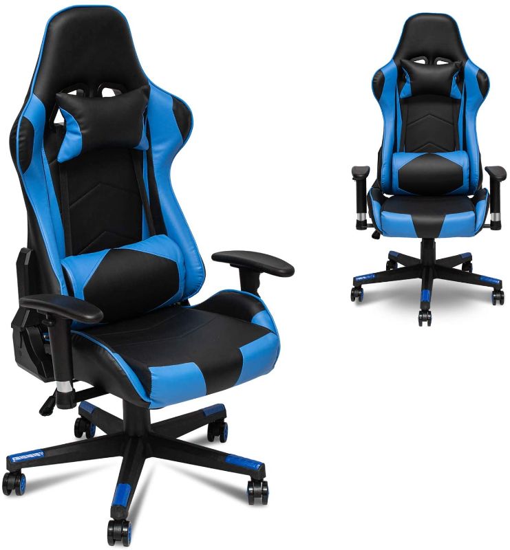 Photo 1 of X&T Ergonomic Gaming Chair Racing Style Swivel PC Computer Chair Adjustable Height High Back Office Chair, PU Leather Video Game Chair with Headrest and Lumbar Pillow
**LOOSE HARDWARE**MISSING SOME HARDWARE**