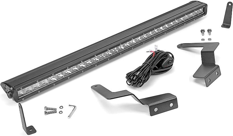 Photo 1 of WeiSen For 2014-2019 Toyota Tundra Front Bumper Grille Mount Brackets and 31 Inches 150W Single Row LED Light Bar w/Wiring Kit