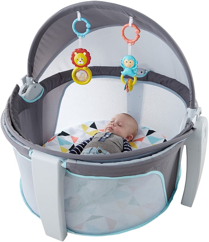 Photo 1 of Fisher-Price On-the-Go Baby Dome, Grey/Blue/Yellow/White
