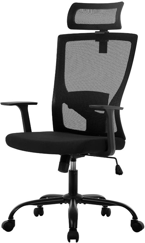 Photo 1 of Ergonomic Mesh Office Chair,High Back Desk Chair with Head Pillow Adjustable Height with Firm Arm,Swive Computer Task Chair (Grey)
**stock photo not exact**