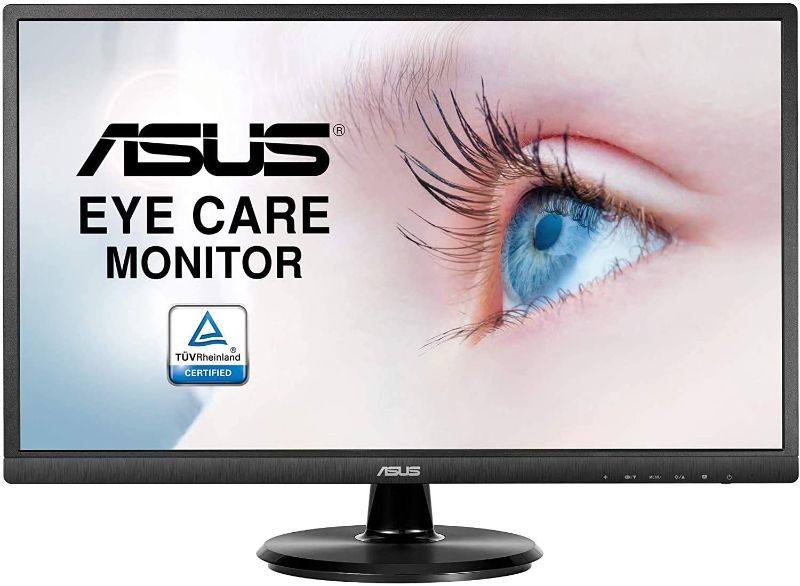 Photo 1 of ASUS 23 in " 1080P Monitor (VA249HE) - Full HD, Wide 178° Viewing Angle, 5ms, Eye Care, Blue Light Filter, Flicker Free, VESA Mountable, HDMI, VGA, Tilt Adjustable
