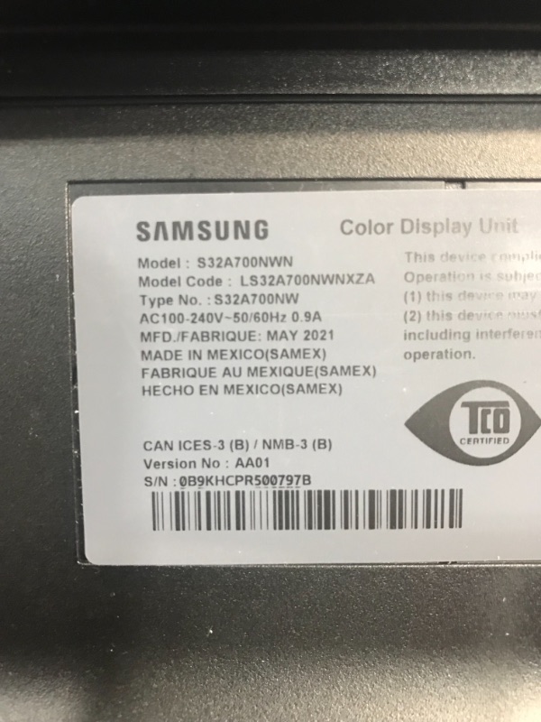 Photo 3 of DAMAGED SAMSUNG S70A Series 32-Inch 4K UHD (3840x2160) Computer Monitor, HDMI, Display Port, HDR10 (1 Billion Colors), 3-Sided Border-Less, TUV-Certified Intelligent Eye Care (LS32A700NWNXZA)
