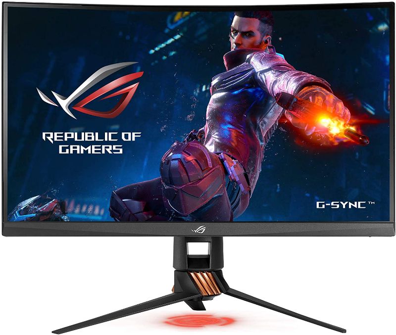 Photo 1 of ASUS ROG Swift PG27VQ 27” 1440p 1ms 165Hz DP HDMI G-SYNC Aura Sync Curved Gaming Monitor with Eye Care
