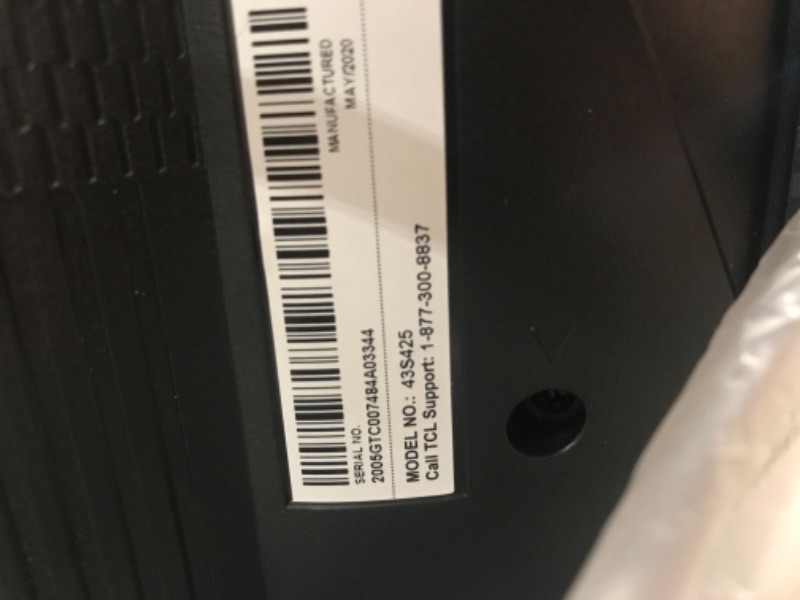 Photo 3 of DAMAGED TCL 43S425 43 Inch 4K Ultra HD Smart ROKU LED TV (2018)
