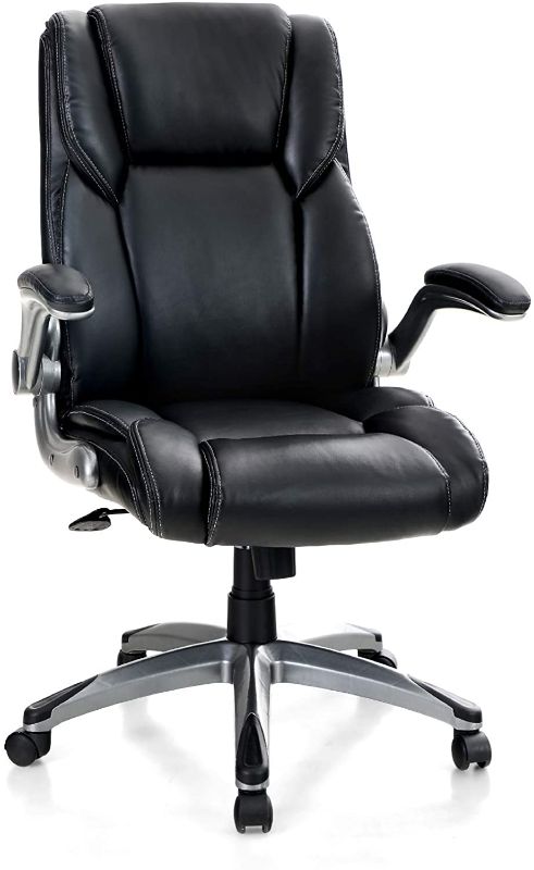 Photo 1 of MAISON ARTS Executive Home Office Chair Desk Chair, Ergonomic Adjustable Computer Task Chair with Rocking Function and Flip-up Arms
