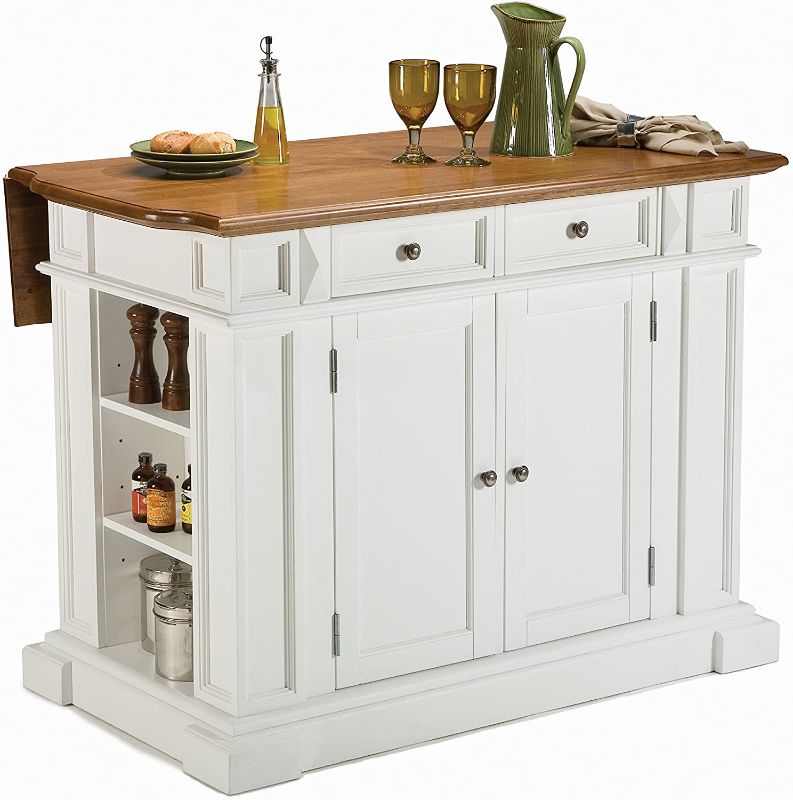 Photo 1 of Americana White & Distressed Oak Kitchen Island by Home Styles
box 1 of 3.