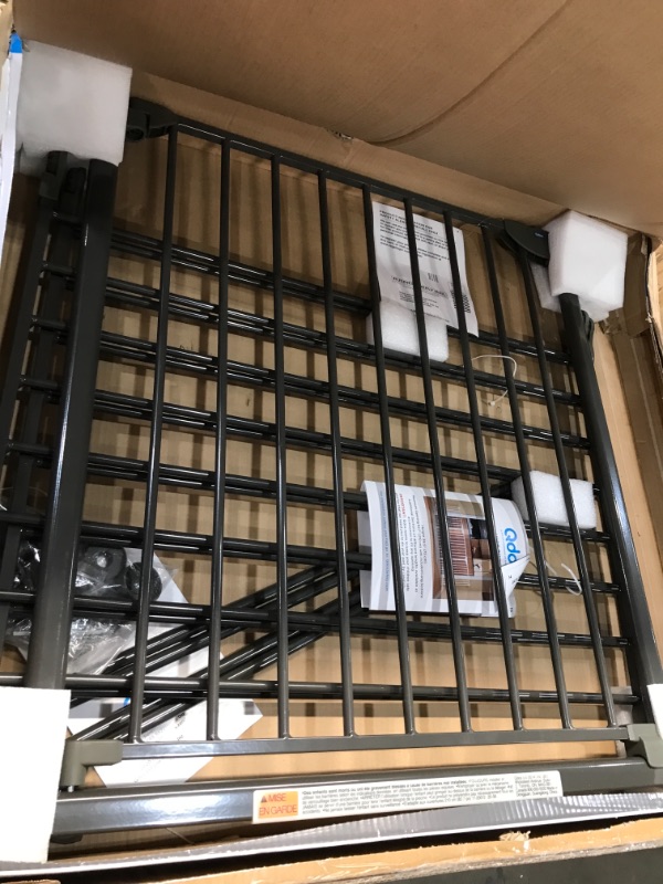 Photo 2 of Qdos Construct-A-SafeGate - Wide Baby Gate - Meets Tougher European Standards - Create Customized Safe Spaces around Fireplaces, Large Openings, Stairways - Includes a door and 2 sections | Slate
