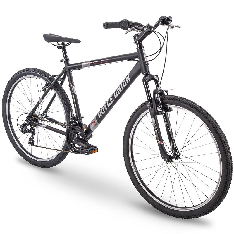 Photo 1 of 27.5" Royce Union RMT Mens 21-Speed All-Terrain Mountain Bike, 20 in" Aluminum Frame, Twist Shift, Matte Black
