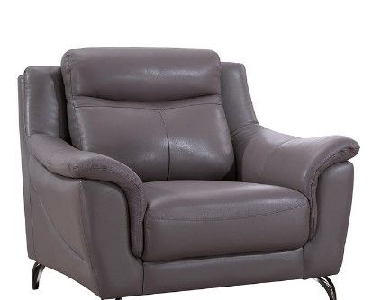 Photo 1 of American Eagle Genuine Leather Accent Chair in Brown