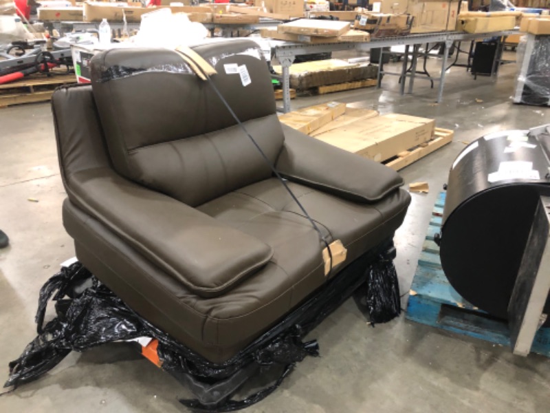 Photo 5 of American Eagle Genuine Leather Accent Chair in Brown