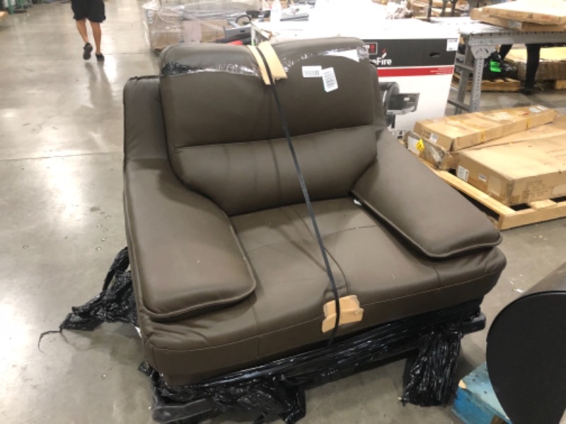 Photo 7 of American Eagle Genuine Leather Accent Chair in Brown