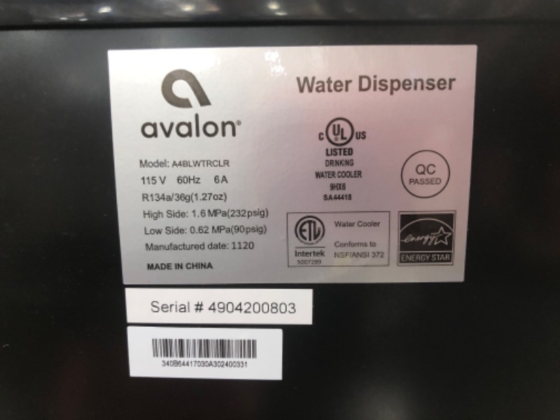 Photo 2 of Avalon Bottom Loading Water Cooler Water Dispenser with BioGuard- 3 Temperature Settings - Hot, Cold & Room Water, Durable Stainless Steel Construction, Anti-Microbial Coating- UL/Energy Star Approved
