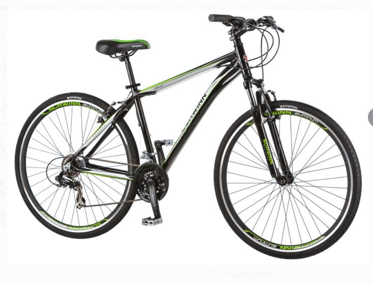 Photo 1 of 700c Mens Schwinn OR2 Bike, Black/Green 29in tire 
