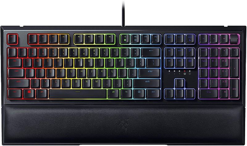 Photo 1 of Razer Ornata V2 Gaming Keyboard: Hybrid Mechanical Key Switches - Customizable Chroma RGB Lighting - Individually Backlit Keys - Detachable Plush Wrist Rest - Programmable Macros
