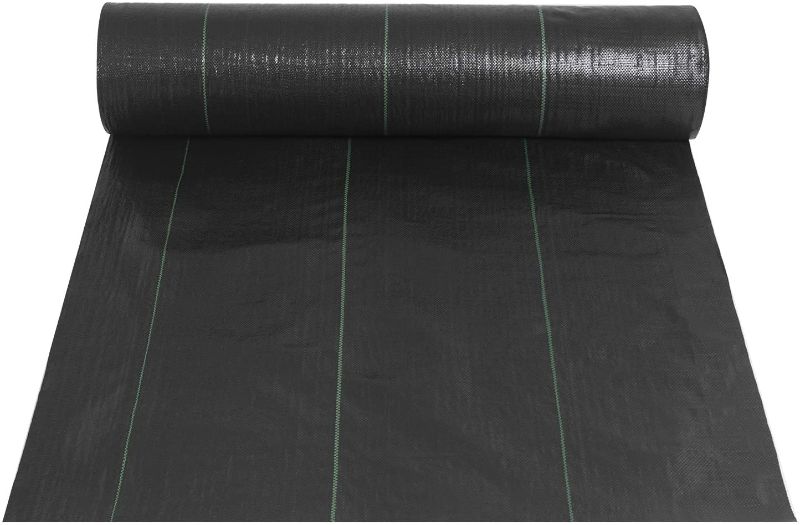 Photo 1 of 4×150FT Landscape Fabric, 3.2 oz Heavy PP Woven Weed Barrier, Used in Commercial greenhouses, Yards, Garden barriers (4×150FT)
