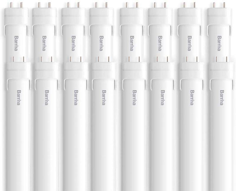 Photo 1 of Barrina (16-Pack) T8LED Light Tube 4ft 24W 6000K Super Brightness Daylight White, Dual-End Powered, T8 Fluorescent Light Bulbs Replacement, ETL Listed
