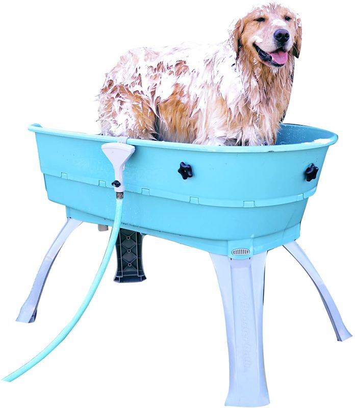 Photo 1 of Booster Bath Elevated Pet Bathing Large
Size:Large (Pack of 1)
Color:Teal
Dimensions: 45" x 21.25" x 15"