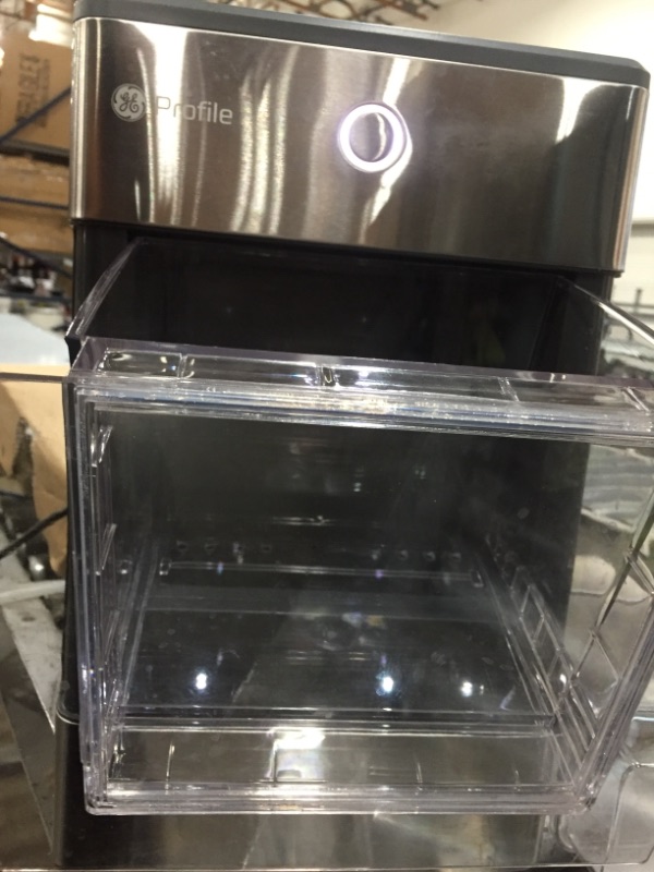 Photo 3 of GE Profile Opal | Countertop Nugget Ice Maker with Side Tank | Portable Ice Machine with Bluetooth Connectivity | Smart Home Kitchen Essentials | Stainless Steel Finish | Up to 24 lbs. of Ice Per Day
MISSING PART OF THE TANK.