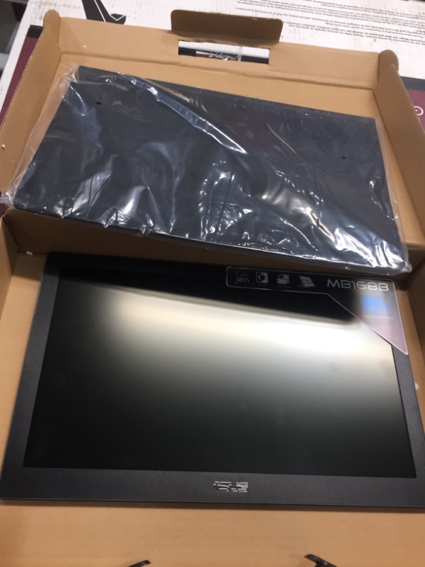 Photo 2 of ASUS 15.6" Portable Monitor (MB168B) - WXGA (1366 x 768), Auto-rotatable, Smart Case, Ultra-slim, Lightweight, Sleek, USB 3.0 Powered, For Laptop, PC, Phone, Console
