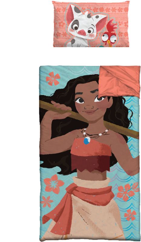 Photo 1 of Disney Moana Slumber Bag with Pillow, Blue (Pack of 1)