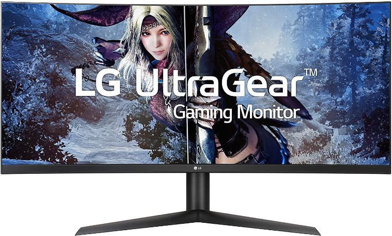 Photo 1 of LG 38GL950G-B 38 Inch UltraGear Nano IPS 1ms Curved Gaming Monitor with 144HZ Refresh Rate and NVIDIA G-SYNC, Black  TESTED AND FUNCTIONS