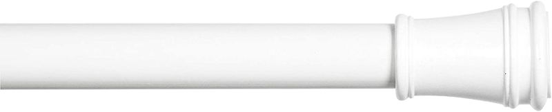 Photo 1 of No Tools Tension Window Curtain Rod, 48-84, White