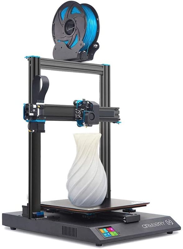 Photo 1 of Artillery Sidewinder X1 3D Printer, Newest V4 Model Ultra-Quiet Lattice Glass Heat Bed Reset Button Filament Runout Sensor Failure Recovery 3D Printing, 300x300x400mm
