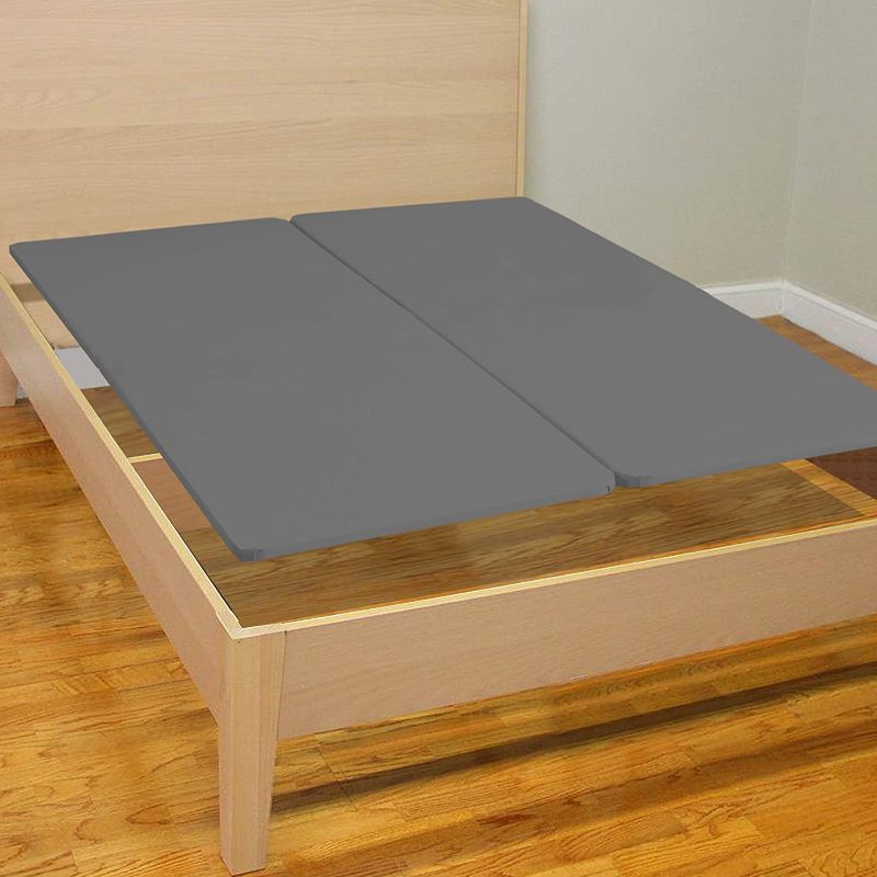 Photo 1 of  Wood Split Bunkie Board/Slats,Mattress Bed Support,Fits Standard King Size (Set of 2), Grey
