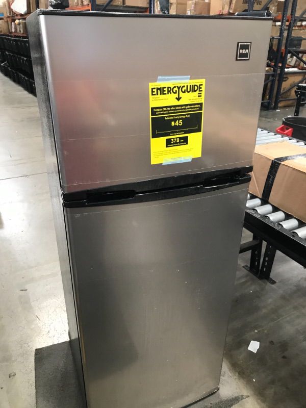 Photo 2 of 7.5 cu. ft. Refrigerator with Top Freezer in Stainless Look **PARTS ONLY**