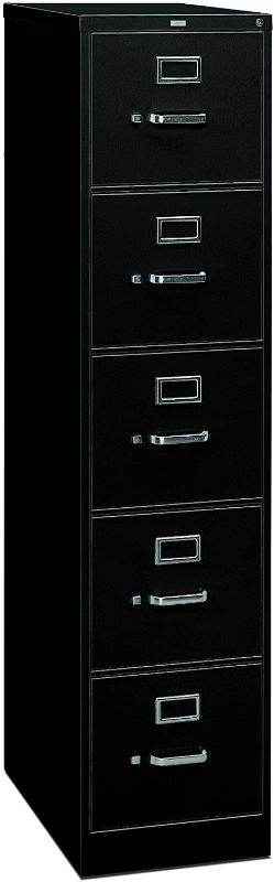 Photo 1 of **DAMAGED** HON 5 Drawer Filing Cabinet  310 Series FullSuspension Legal File Cabinet 2612Inch Drawers Black H315C