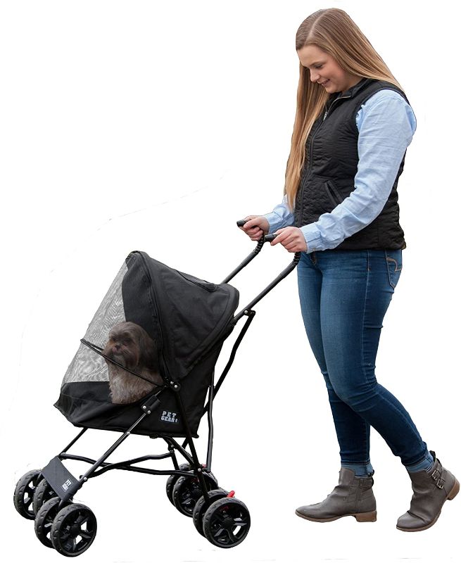 Photo 1 of **DAMAGED** Pet Gear Ultra Lite Travel Stroller Compact Large Wheels Lightweight 38 Tall