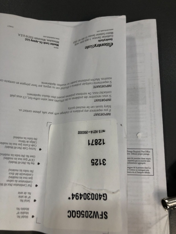 Photo 2 of SentrySafe SFW205GQC Fireproof Safe and Waterproof Safe with Dial Combination 2.05 Cubic Feet Gray/Black
