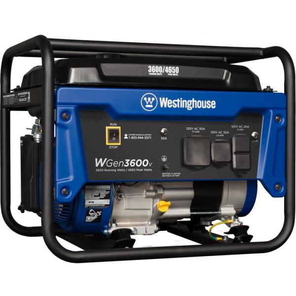 Photo 1 of Westinghouse WGen3600v Portable Generator 3600 Rated Watts  4650 Peak Watts