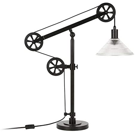 Photo 1 of HennHart TL0310 Height Adjustable Industrial Pulley Table Lamp