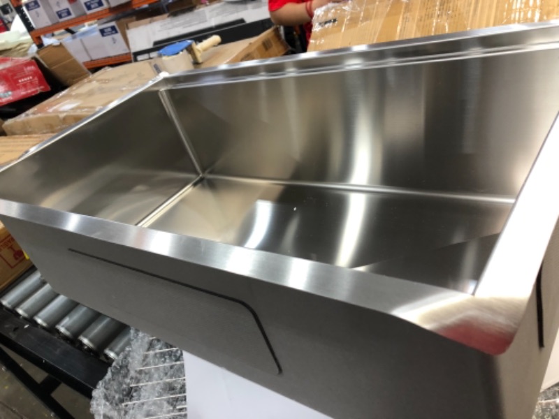 Photo 3 of 31.5" W x 19" D Stainless Steel Single Bowl Kitchen Sink - 33" x 19"
