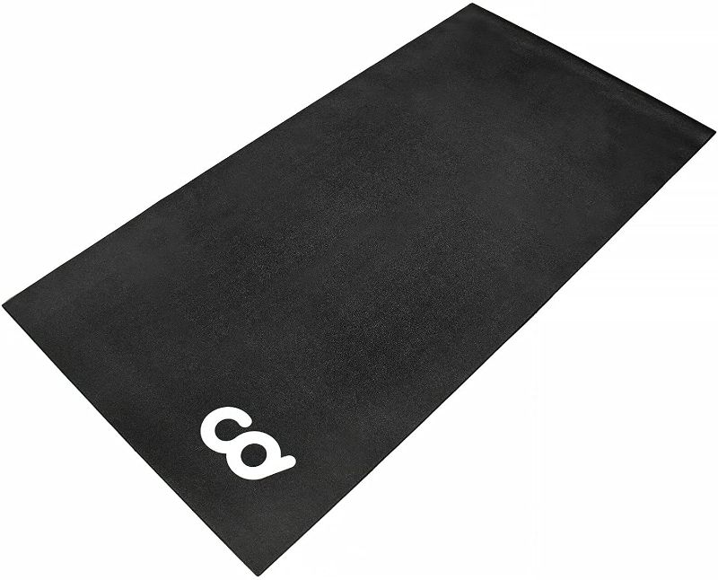 Photo 1 of Bike Bicycle Trainer Floor Mat Suits Ergo Mag Fluid for Indoor CyclesStepper for Peloton Indoor Bikes Floor Thick Mats for Exercise Equipment Gym Flooring
