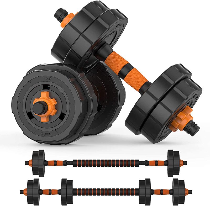 Photo 1 of BOSWELL Adjustable Weights Barbell Dumbbells Set, Weights Dumbbells Non-Slip Neoprene Hand Weights with Connecting Rod for Adults Women Men Fitness,Home Gym Exercise Training Equipment
