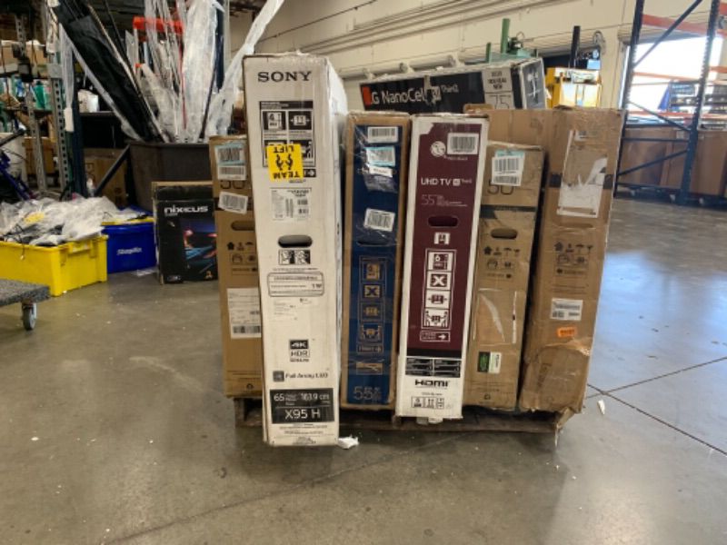 Photo 1 of Pallet Of Used Damaged Parts Only TVs and Monitors Assorted Types Non Refundable