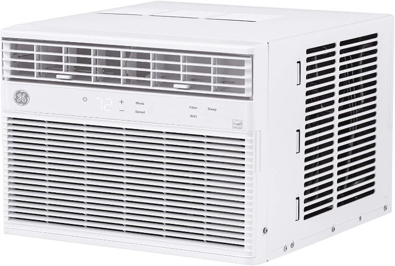 Photo 1 of NON FUNCTIONAL PARTS ONLY GE 8,000 BTU Smart Window Air Conditioner, Cools up to 350 sq. Ft, Easy Install Kit Included, Energy Star Certified, White
