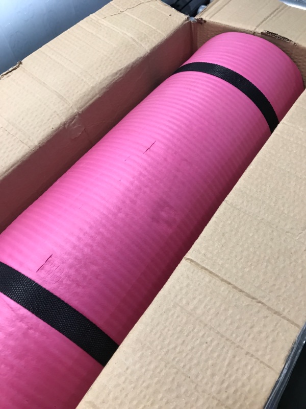 Photo 2 of BalanceFrom GoCloud All-Purpose 1-Inch Extra Thick High Density Anti-Tear Exercise Yoga Mat with Carrying Strap
