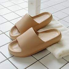 Photo 1 of Women and Men Shower Slippers with Soft Thick Sole Non-Slip Bathroom Beach Pool Sandals Open Toe House Slippers
